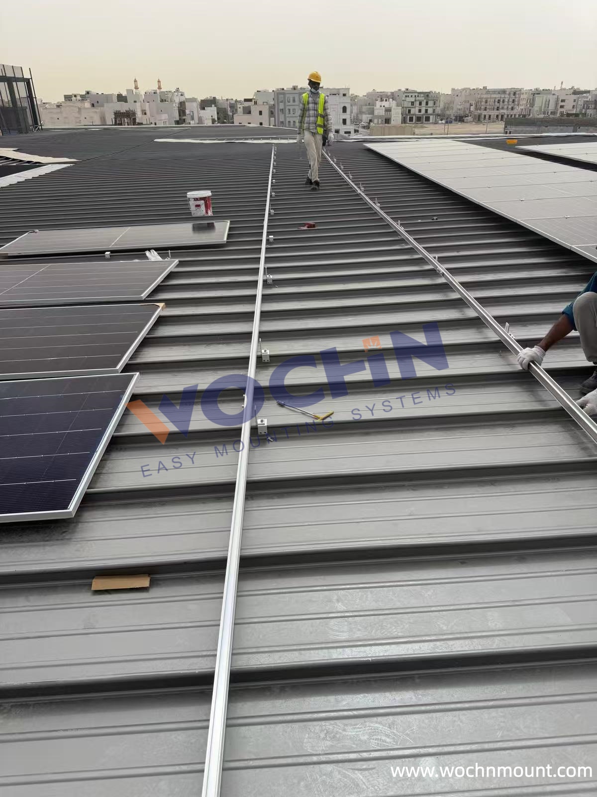 74.4 kW Solar Project Installed on a Metal Roof in Kuwait