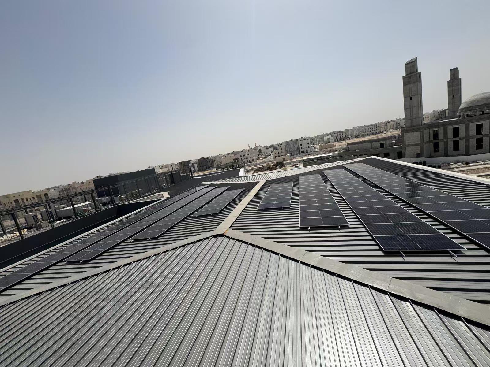74.4KW Solar Project Installed on Metal Roof in Kuwait – WOCHN Standing Seam Clamp 23 74.4KW Solar Project Installed on Metal Roof in Kuwait – WOCHN Standing Seam Clamp 23