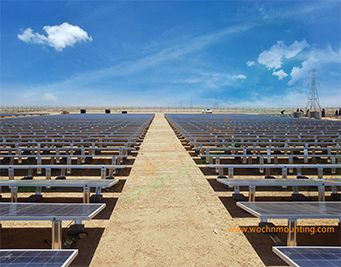 2MW Flat Roof Solar Mount System in UAE – ECO Mount System used