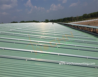 2MW Metal Roof Solar System in Thailand– L foot Mount System used