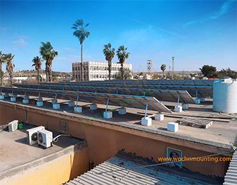 800KW Solar plant installed In flat concrete roofs in Jordan- PAT Mount System used