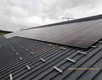 Rail-free solution on metal sheet roof- quicker and cost-effective