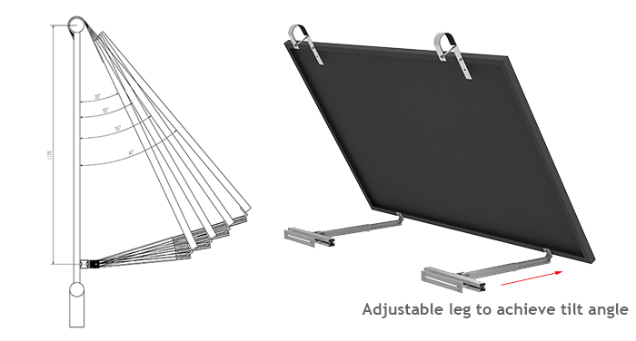 Easy to achieve the tilt angle required