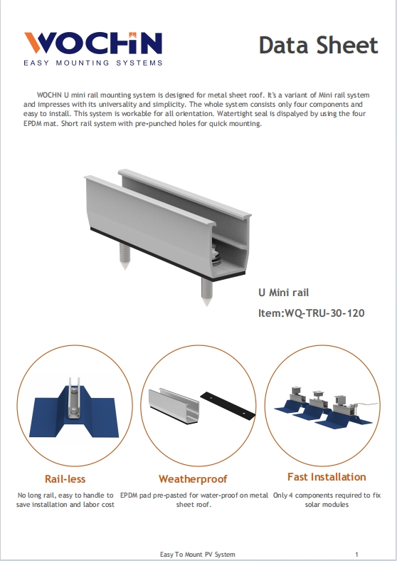 WOCHN U Mini Rail Data sheet