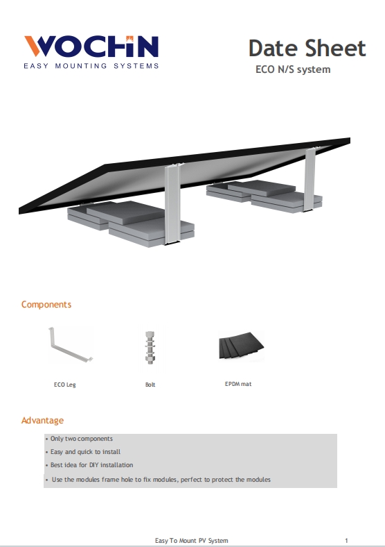 ECO Solar Mounting System Data Sheet