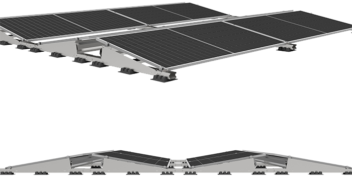 Non roof penetration and low ballast load