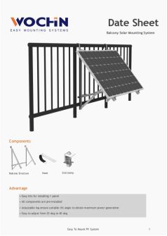 WOCHN Balcony Solar Bracket System Data sheet