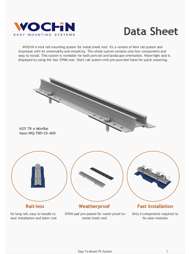 WOCHN π Mini Rail Data Sheet