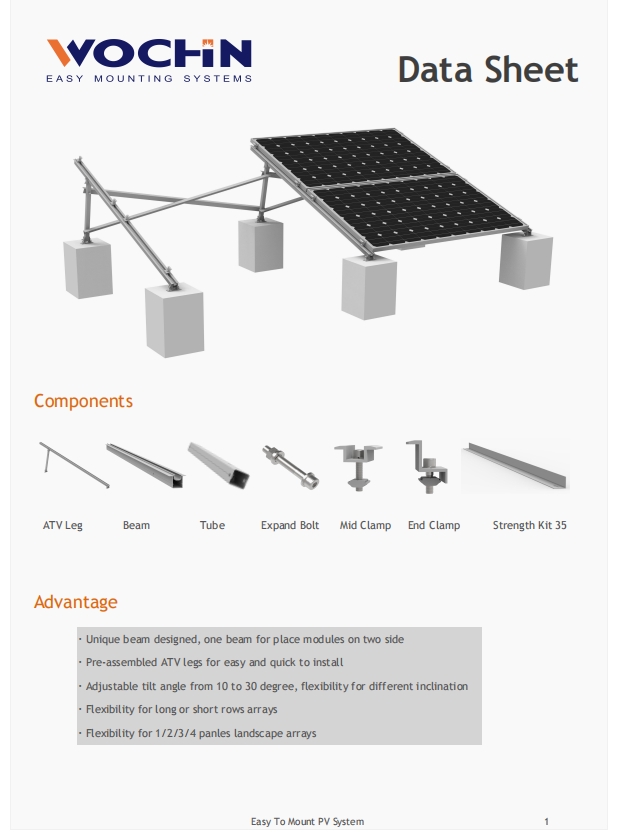 ATV Solar Mounting System Data Sheet