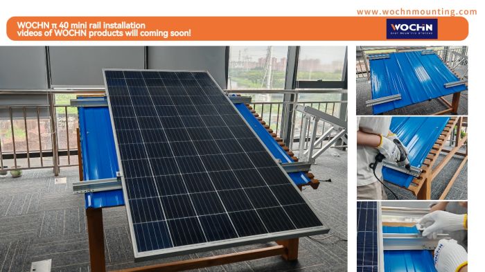 Intuitive experience! WOCHN conference room real scene set up, demonstrating the installation of Mini rail photovoltaic bracket