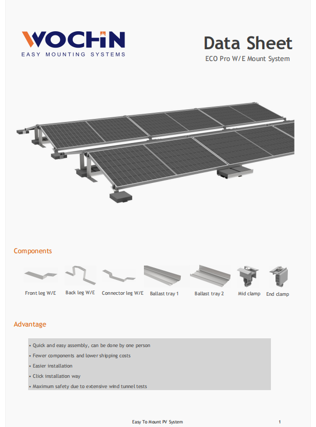 WOCHN ECO Pro W/E System Data Sheet