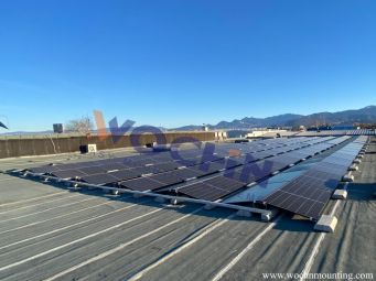 Solar plant installed In flat roofs - ECO Pro Mount System used